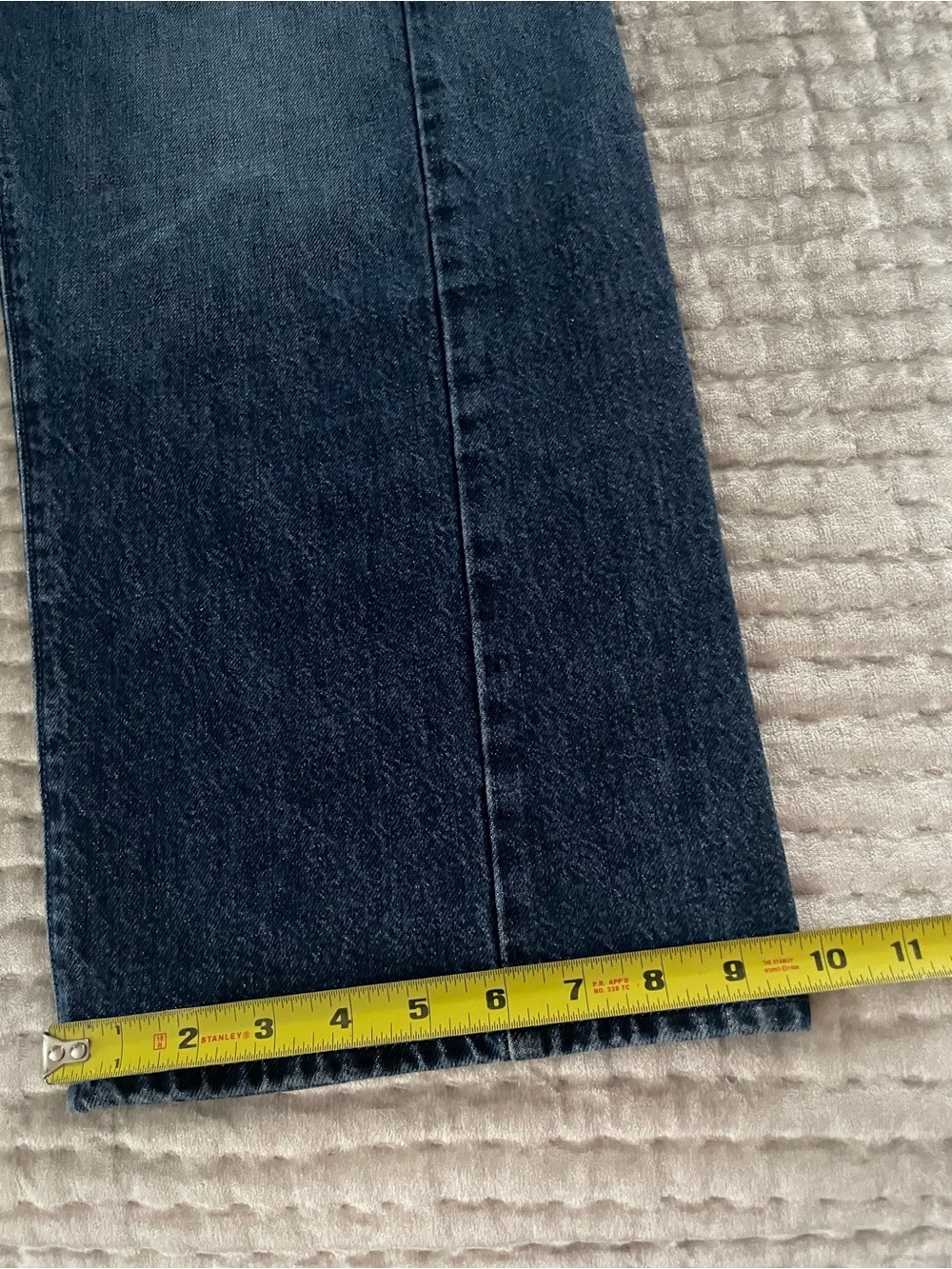 MOTHER High Rise Wide Leg Jeans in Classic Blue Denim - Picture 14 of 14